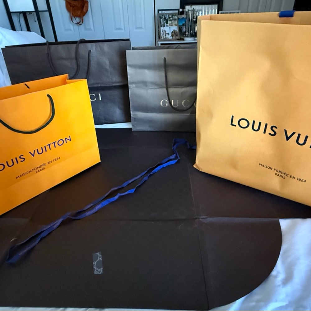 Louis Vuitton Gucci Shopping Bags and box
